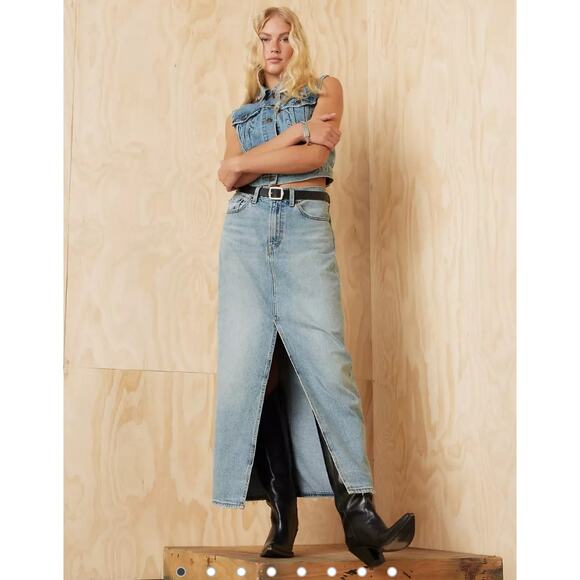 Levi's Dresses & Skirts - Levi's® Premium Ankle Column Skirt Blue Size 28